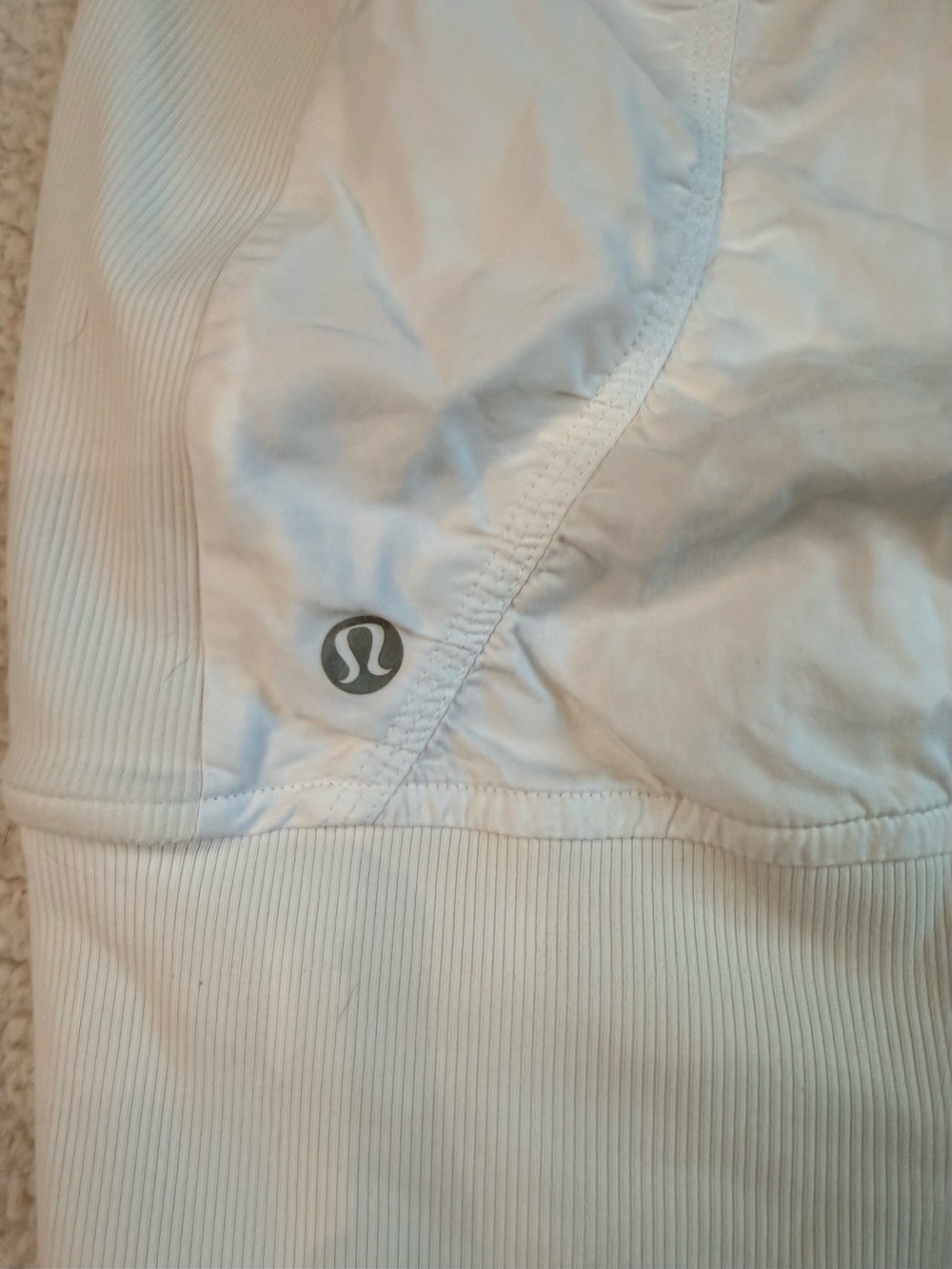 Lululemon Raja Jacket White Size 4 Reversible Ruched Full Zip - Picture 9 of 12